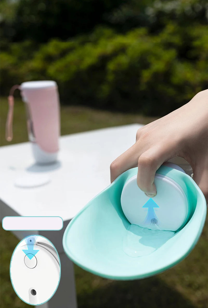 Gourde 2 en 1 portable pour chien avec bol pliable — petits et grands chiens