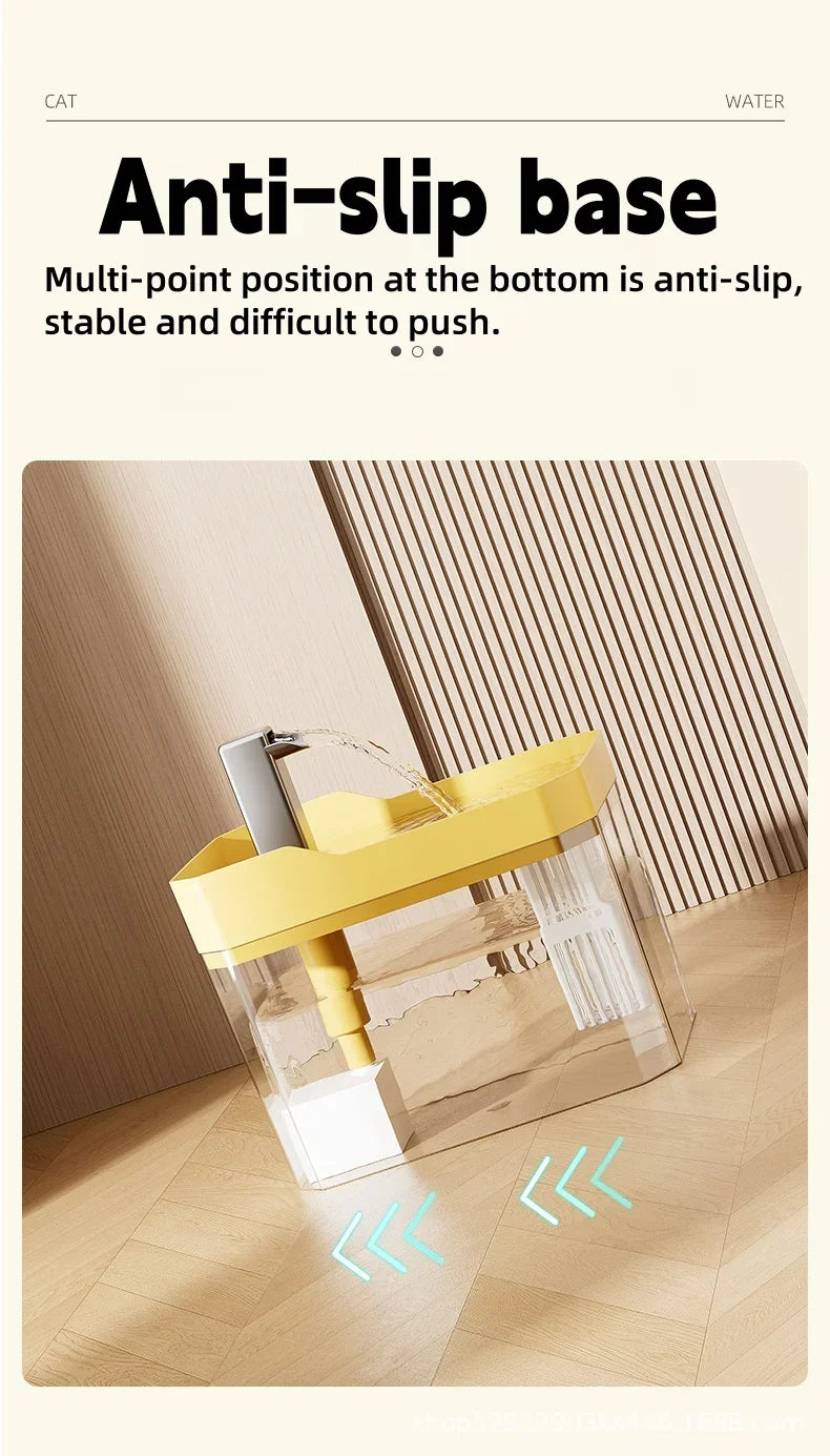 Automatic 1.5 L USB Pet Water Fountain for Cats and Small Dogs – Filtered, Silent