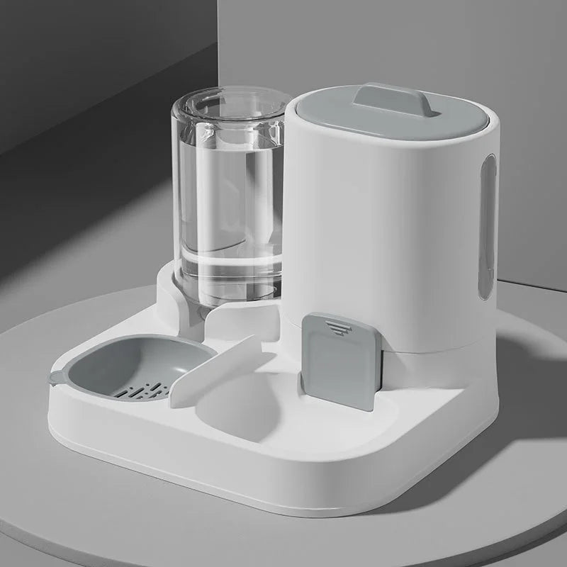 Automatic Pet Feeder And Water Dispenser Two-in-One Bowl Large Capacity For Cats Dogs Smooth Feeding System Pet Supplies