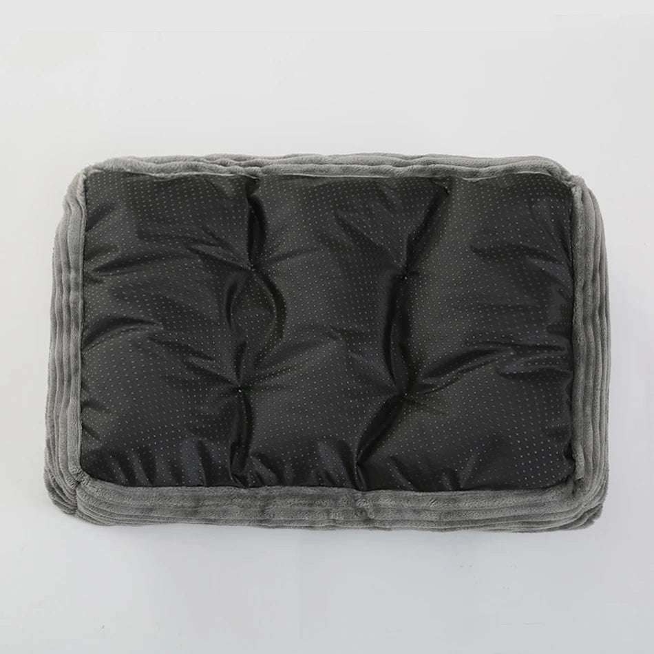 Lit canapé carré en peluche apaisant hiver pour petits et moyens chiens et chats