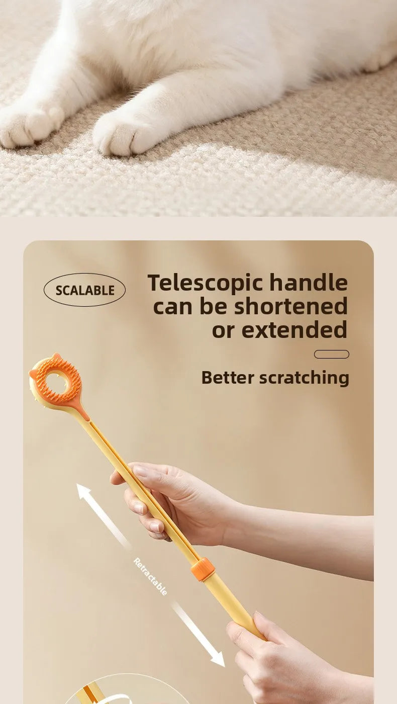 Interactive Cat Toy 2-in-1 Retractable Cat Teaser, Tickling & Massaging Toy for Kittens, Relieve Boredom, Pet Products