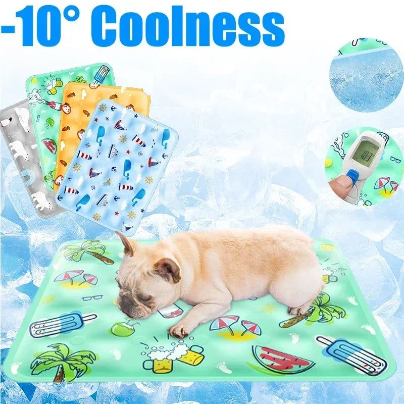 Tapis rafraîchissant réutilisable pour chien et chat — couverture glace durable canapé été