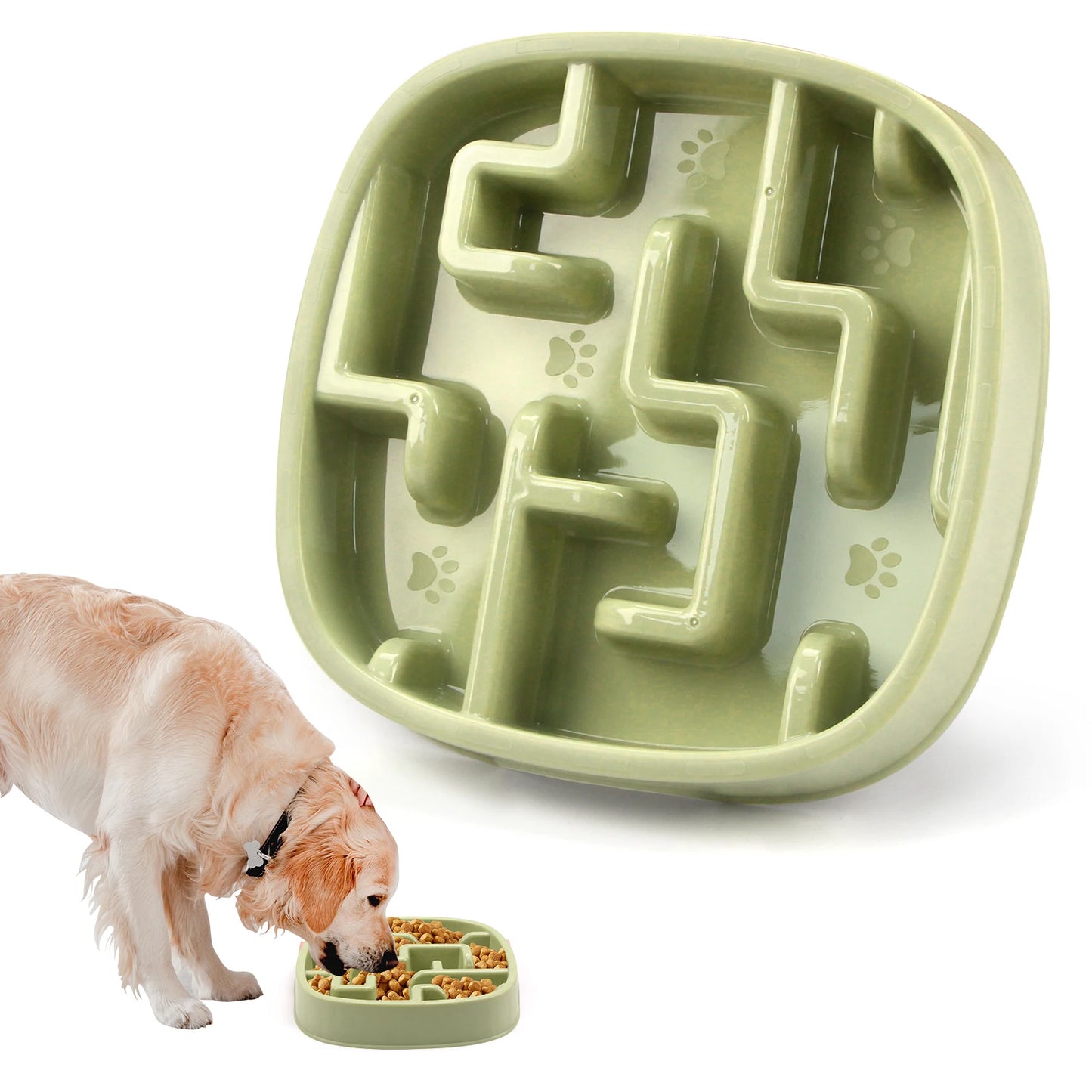 Multicolor anti-gulping bowl for dogs and cats – Labyrinth and circular