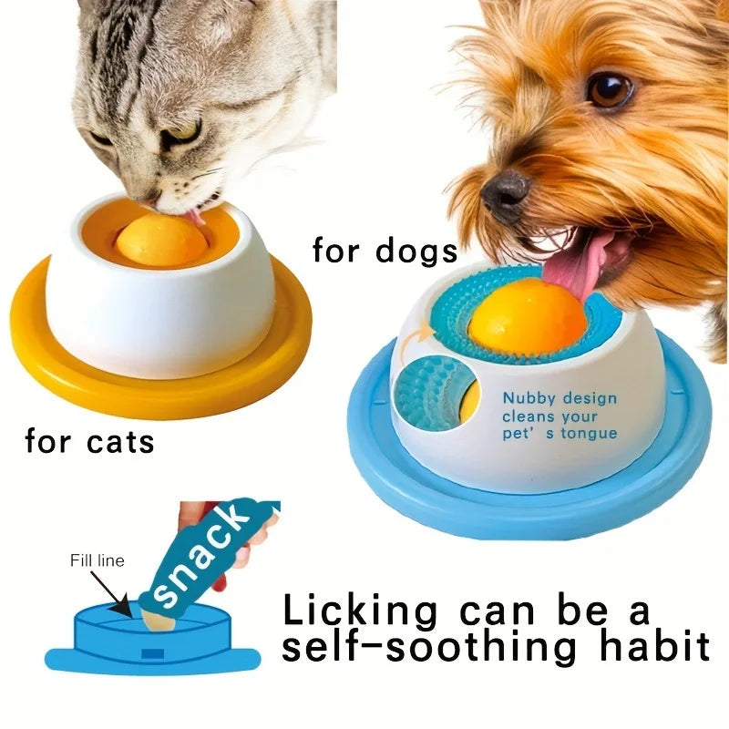 Lick Mat with Rotating Ball for Dogs – Anti-Boredom, Small and Medium Dogs