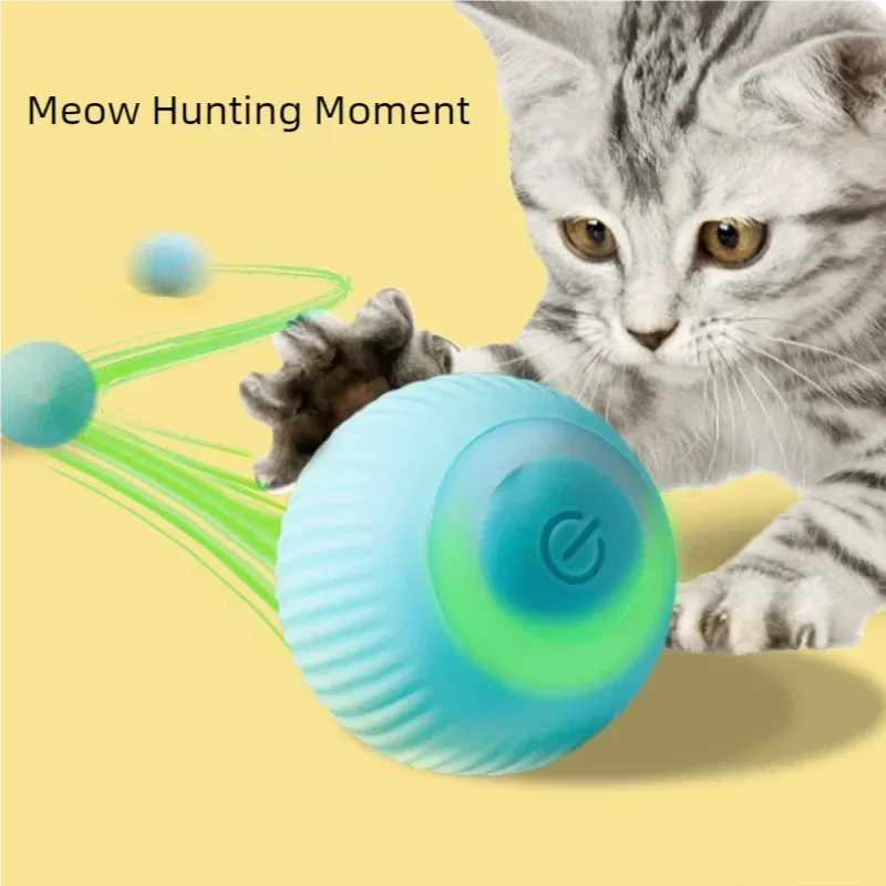 Smart Toy Ball Automatic Rolling Ball Pet Self Amusement Boredom Relief Toy Bite Resistant Electric Interactive Cat Teaser Ball