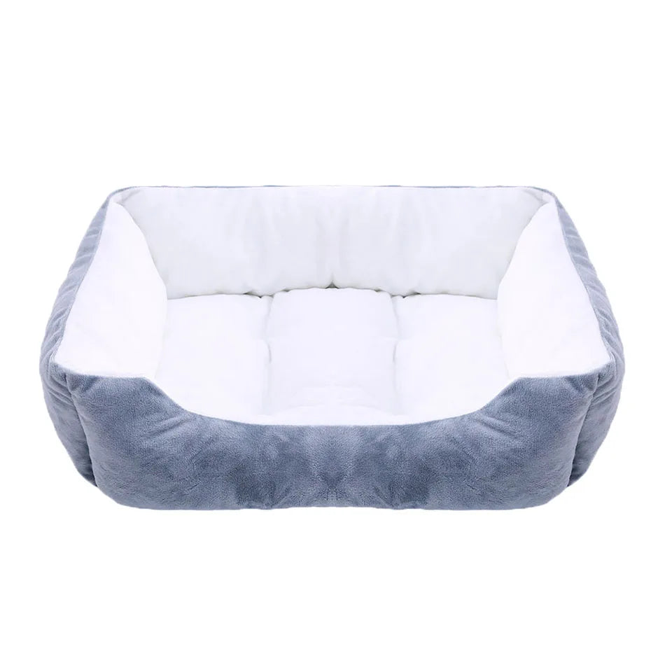 Lit canapé carré en peluche apaisant pour petits et moyens chiens et chats
