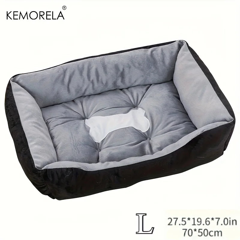 Lit orthopédique en peluche haute densité pour chiens de toutes tailles — confort toutes saisons