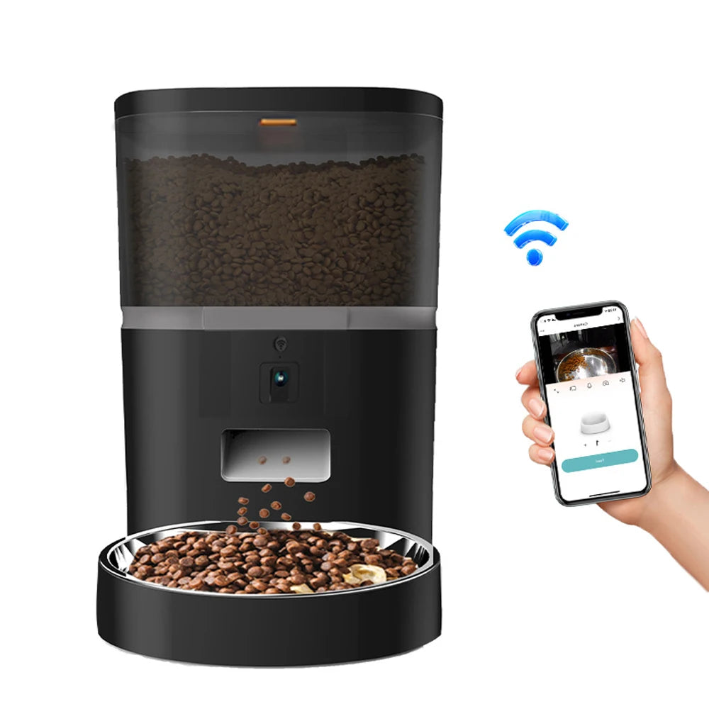 Double Meal Automatic Cat Feeder, Cat Feeder With Video, Tuya WIFI Automatic Dog Feeder, Programmable Pet Feeder, Multiple Models