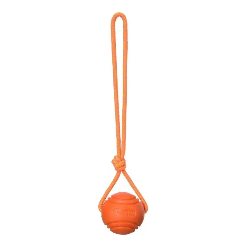 Dog Training Ball on Rope Cotton Nontoxic Durable Interactive Dog Toy for Small Large Dogs Tugging Throwing Catching Chewing