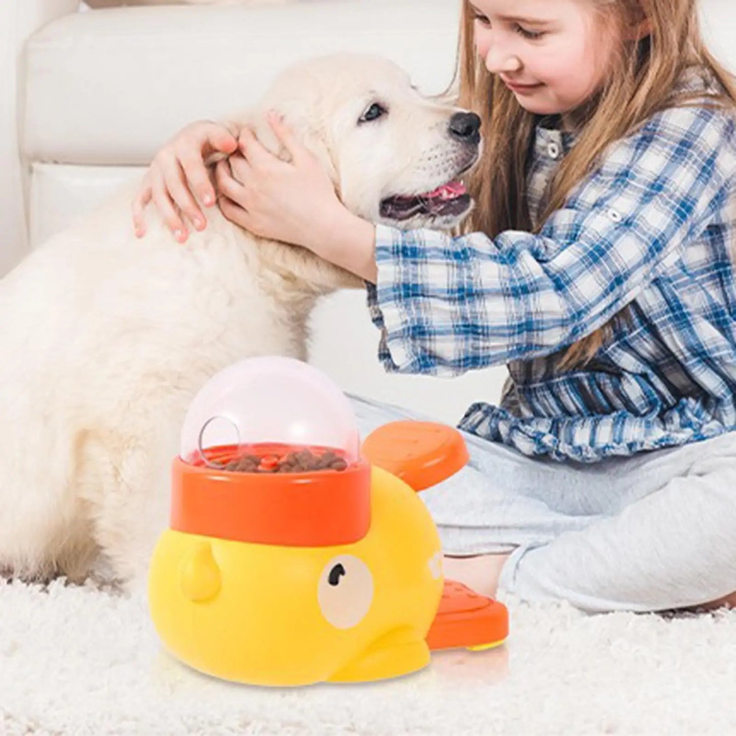 Anti-Gulping Duck Treat Dispenser for Small and Medium Dogs