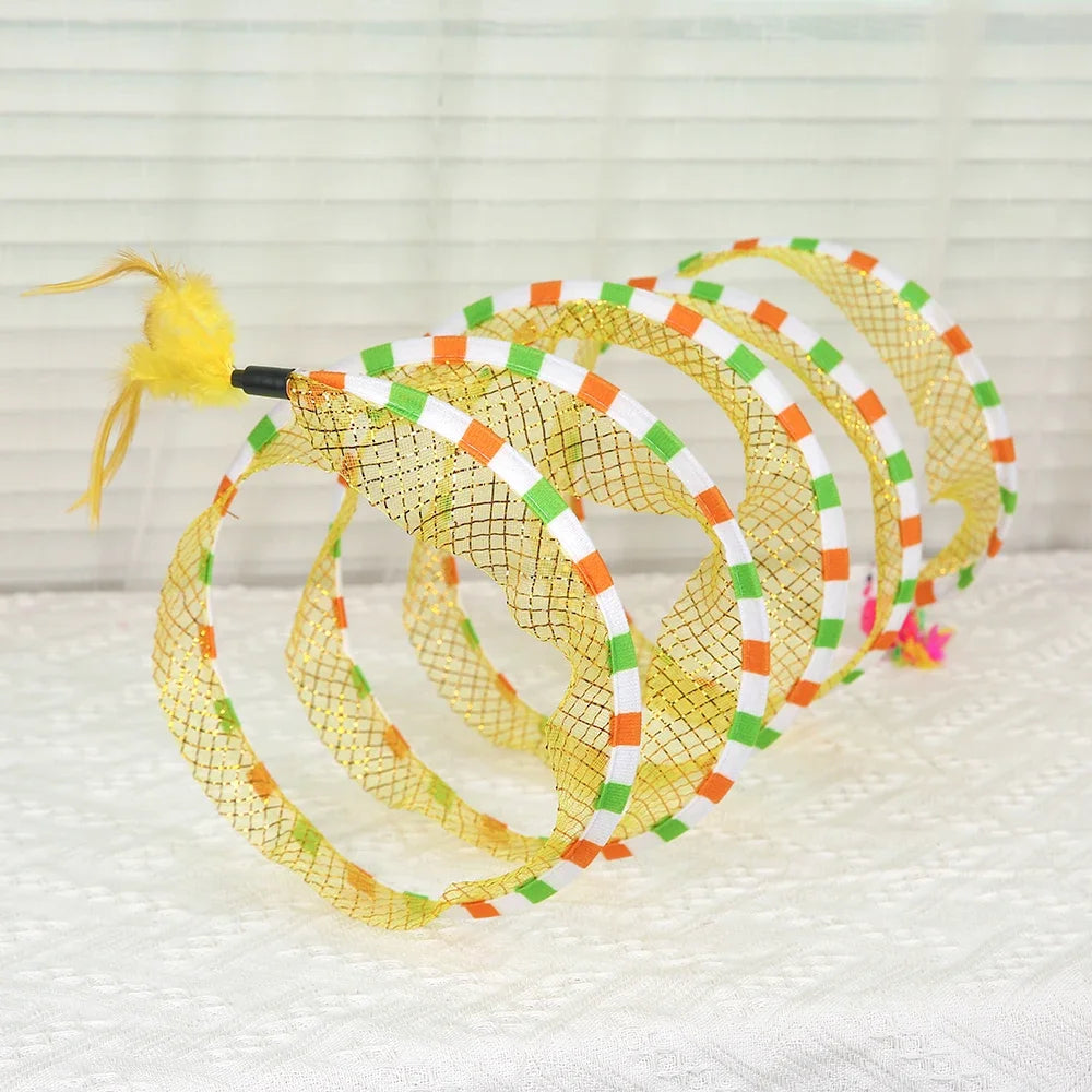 Cat Tunnel Cat Teaser Cat S Tunnel Foldable Cat Tunnel Self Hi Cat Toy with Fake Mouse for Indoor Pet Supplies
