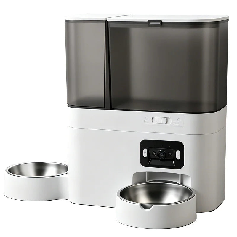 Automatic Camera Automatic Pet Feeder Water Fountain WIFI APP Video Smart Dog 5L Food Dispenser 3L Gravity Water Drinker Bowl