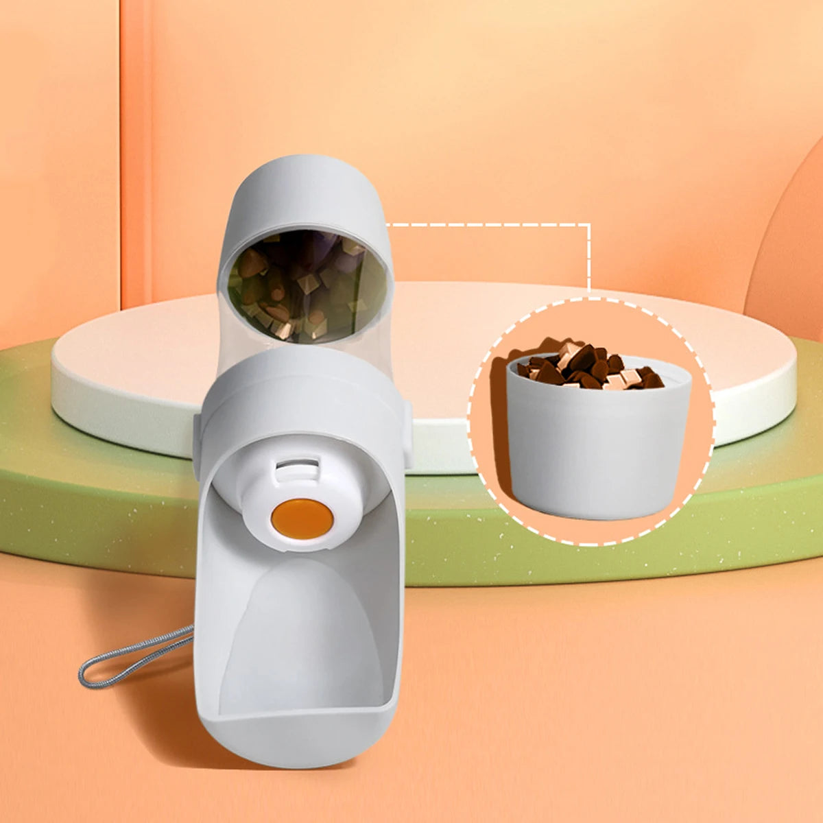 Portable Dog Cat Water Bottle with Storage Food and Water Container for Puppy Pets Dogs Feeder Bowl Outdoor Travel Pet Supplies