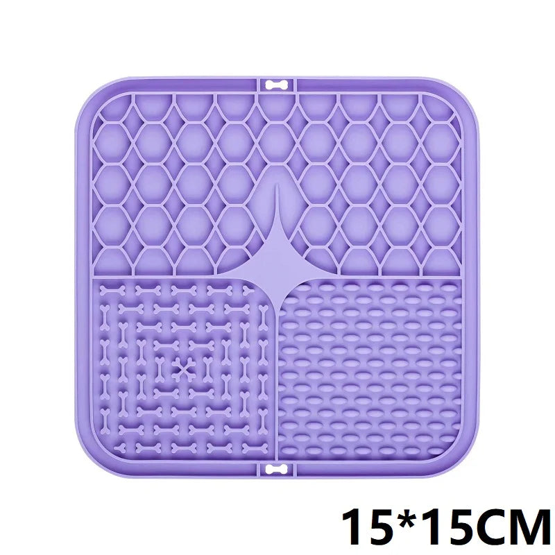 Tapis à lécher pour chien – Surface texturée, alimentation lente