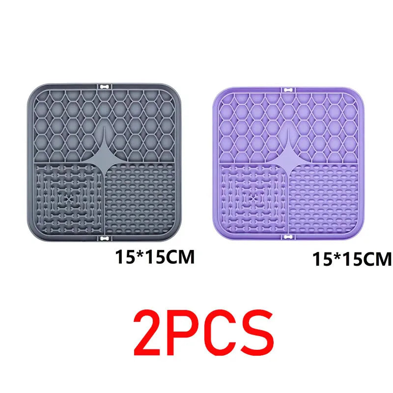 Tapis à lécher pour chien – Surface texturée, alimentation lente