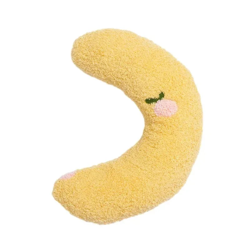 U-Shaped Pet Pillow Soft Plush Neck Support Cushion with Cute Embroidery for Cats Dogs Small Pets Sleeping Rest