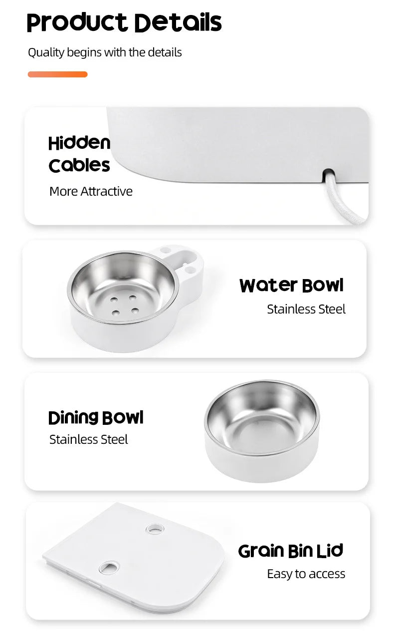 Automatic Camera Automatic Pet Feeder Water Fountain WIFI APP Video Smart Dog 5L Food Dispenser 3L Gravity Water Drinker Bowl
