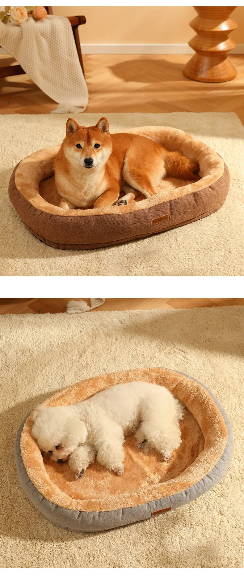 HOOPET Winter Comfortable Pet Mat Bed for Dogs Cats Fluff Sleeping Pad Dog Sofa Cushion Pet Calming Dog Bed House Pet Supplies