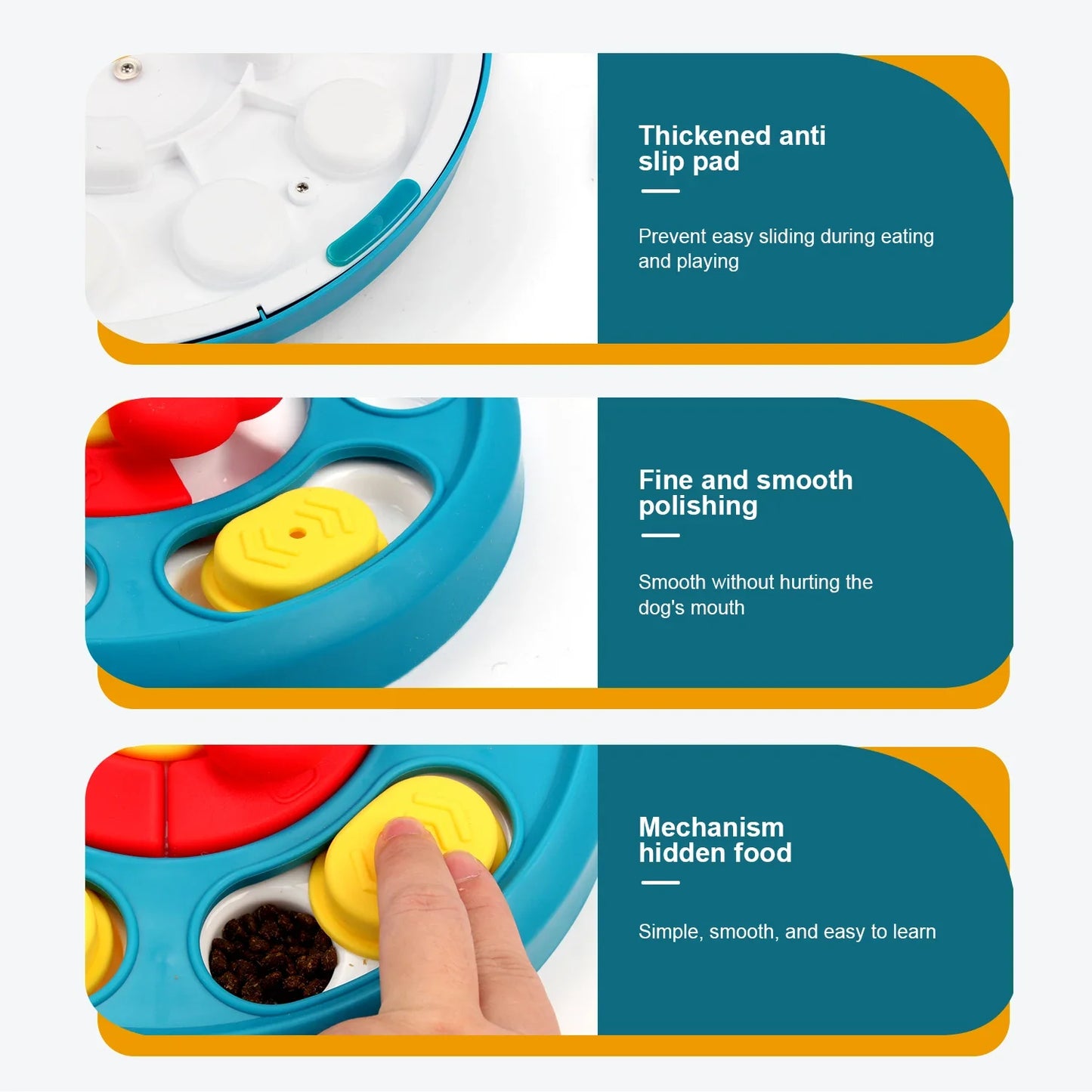 Multicolor anti-gulping bowl for dogs and cats – Labyrinth and circular