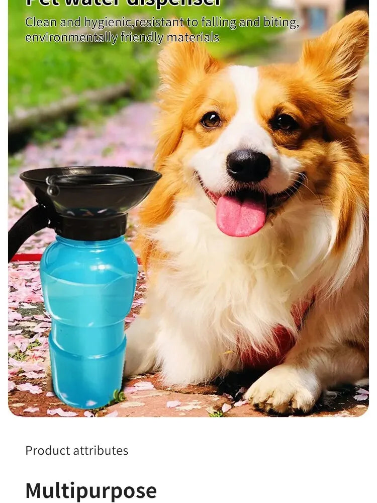 Gourde portable pour chien et chat — tasse d'hydratation pour promenades