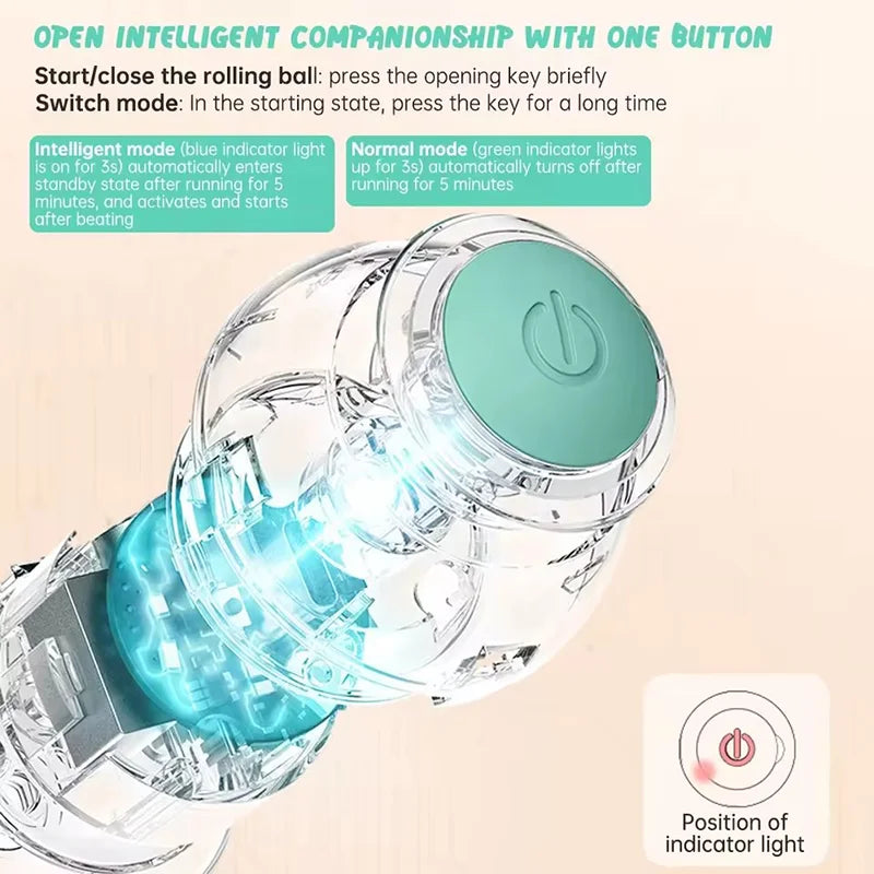 Smart Toy Ball Automatic Rolling Ball Pet Self Amusement Boredom Relief Toy Bite Resistant Electric Interactive Cat Teaser Ball