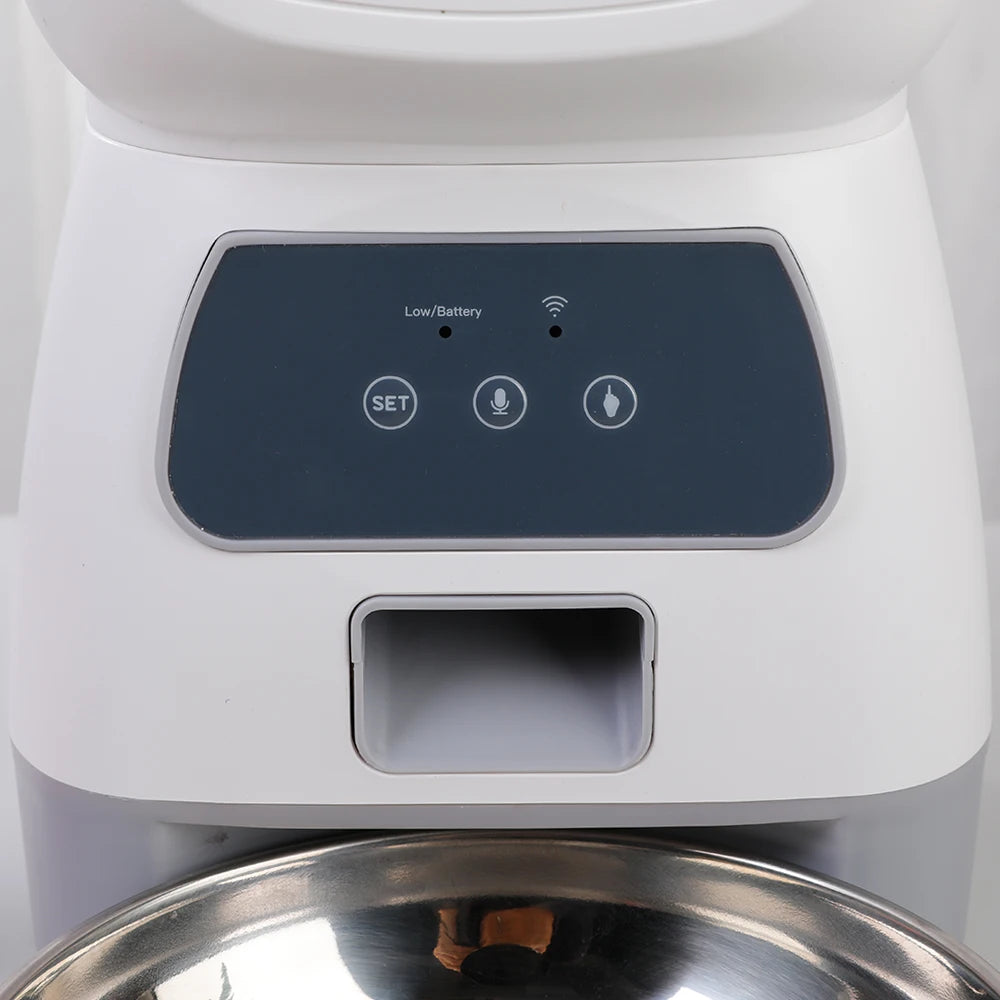 Distributeur automatique de nourriture 3,5L WiFi avec enregistreur vocal pour chats et chiens