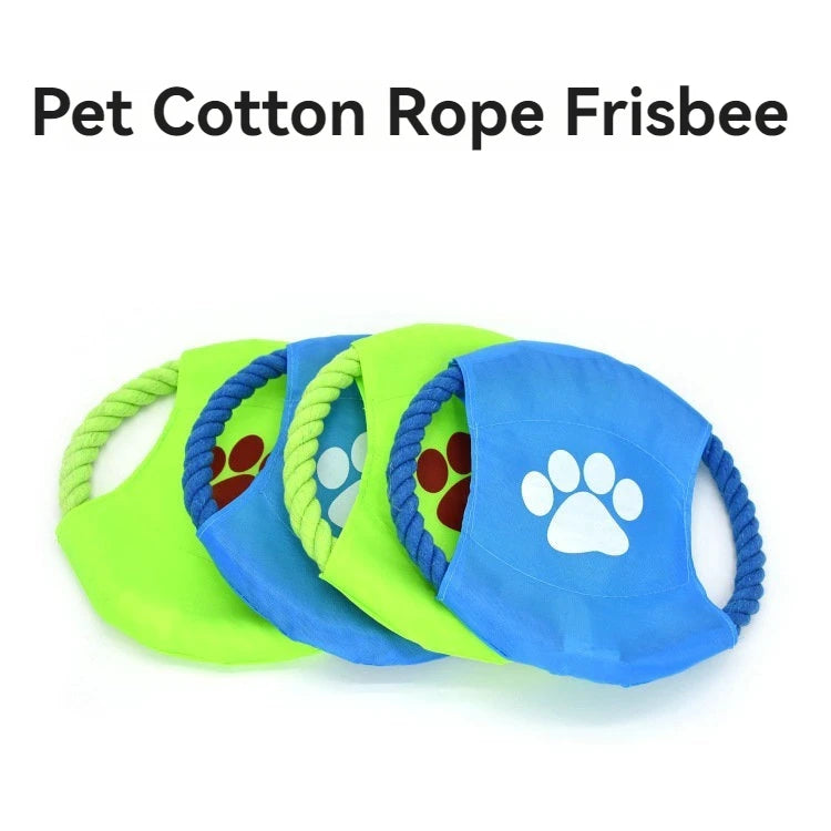Durable Interactive Pet Dog Toy with Cotton Rope Outdoor Throwing Bite Resistant Fun Playtime Accessory for Dogs