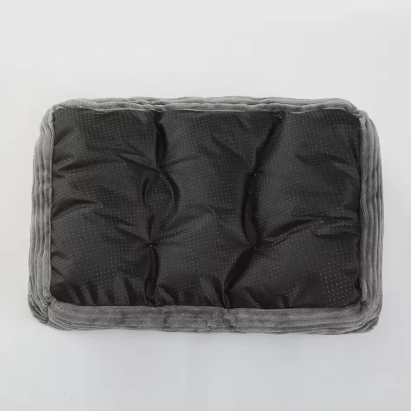 Lit canapé carré en peluche apaisant pour petits et moyens chiens et chats