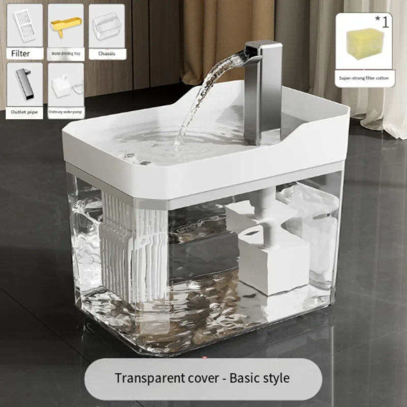 Automatic 1.5 L USB Pet Water Fountain for Cats and Small Dogs – Filtered, Silent