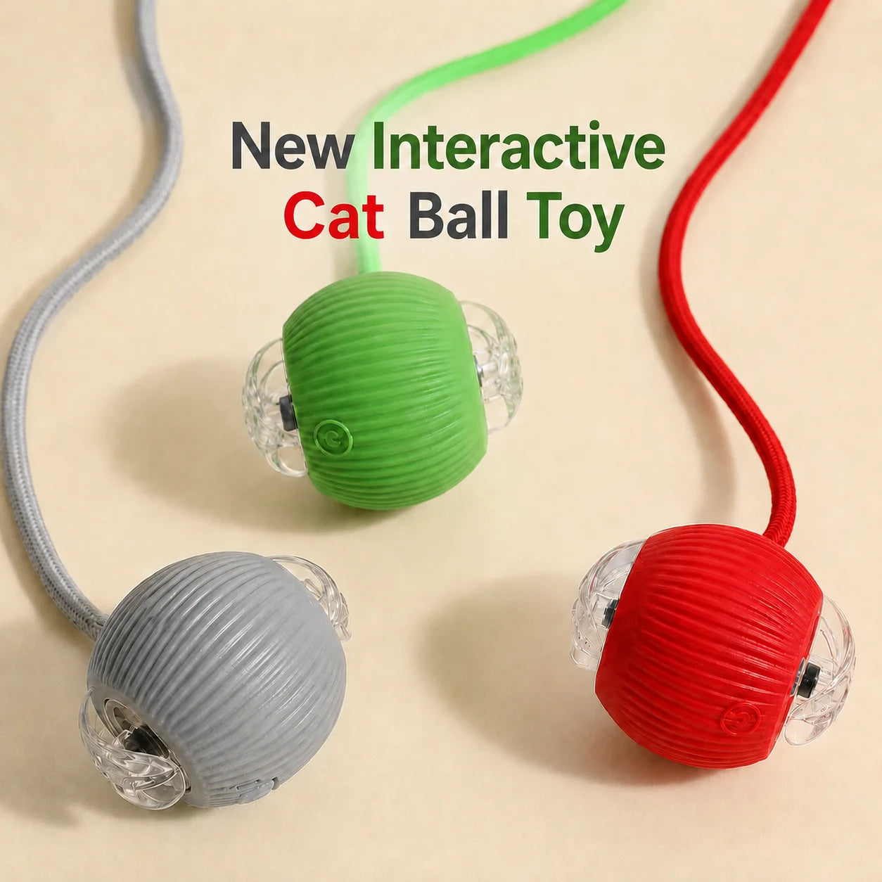 New Cat Interactive Ball Toy Automatic Rolling Cat Ball Rechargeable Smart Kitten Interactive Toy Intelligent Balls Toy for Cat