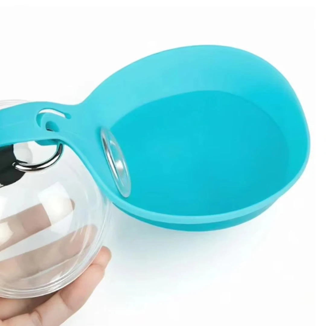 Gourde 2 en 1 portable pour chien avec bol pliable intégré — promenades, randonnées et voyages
