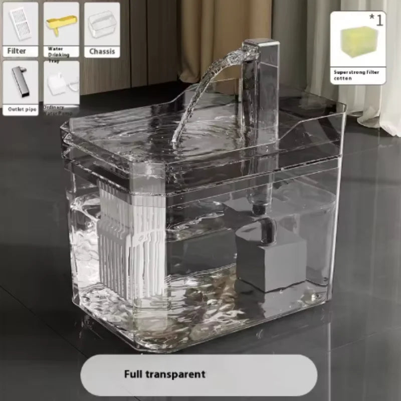 Cat Water Fountain: Automatic Pet Water Dispenser with Filters, Circulating and Flowing Water, Intelligent Design for Cats