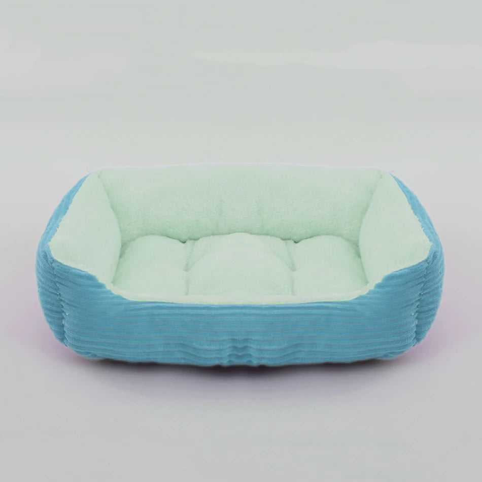 Lit canapé carré en peluche apaisant pour petits et moyens chiens et chats