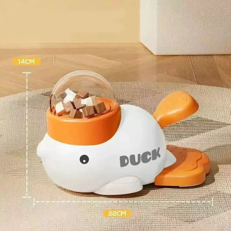 Distributeur automatique design canard pour chats et chiens — bol interactif intelligent