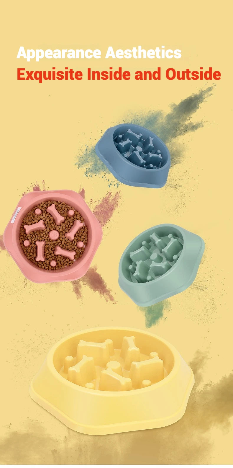 1.5-Cup Slow Feeder Bowl for Small and Medium Dogs – Labyrinth