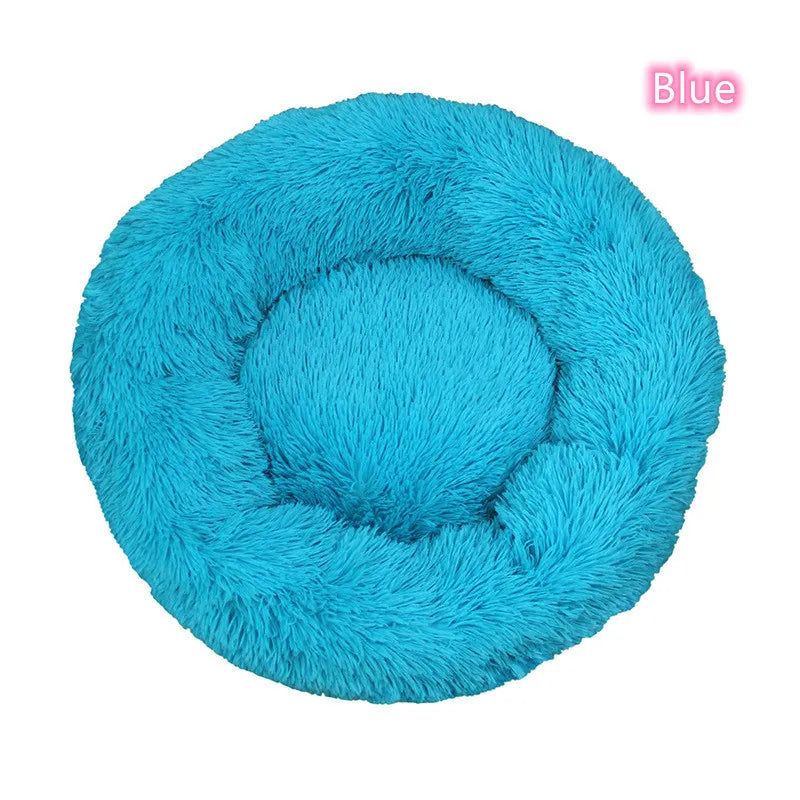 Lit donut super doux lavable pour chat et chien — confort hivernal optimal