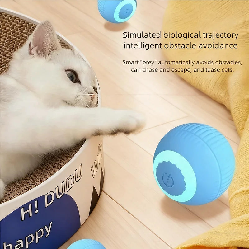 Smart Toy Ball Automatic Rolling Ball Pet Self Amusement Boredom Relief Toy Bite Resistant Electric Interactive Cat Teaser Ball