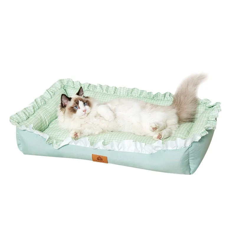 Pet Bed Sofa Summer for Small Medium Dogs Cats Fashion Design Washable Soft Dog Mats for Indoor Outdoor Pet Sleeping Supplies