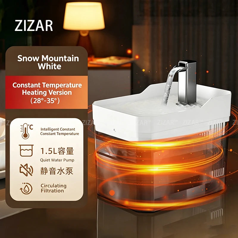Fontaine à eau intelligente à température constante pour chat et chien – 25-30°C