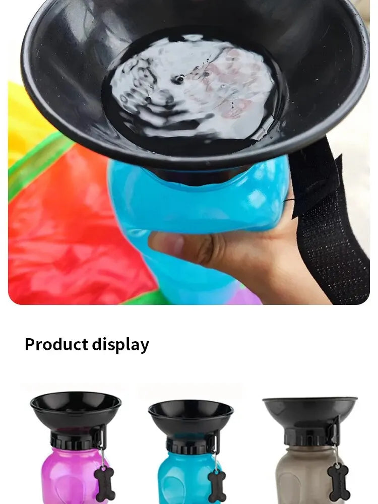 Gourde portable pour chien et chat — tasse d'hydratation pour promenades