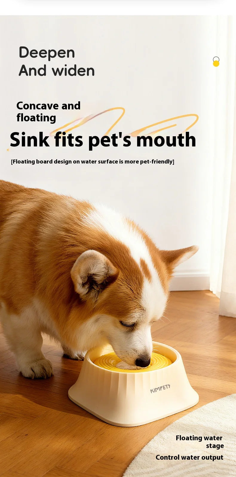 Gamelle d'eau flottante anti-éclaboussures pour chien – Petits et moyens chiens