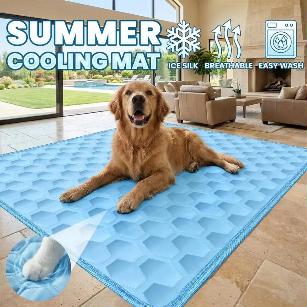 Dog Cooling Mat Summer Pet Cold Bed Extra Large For Small Big Dogs Pet Accessories Cat Durable Blanket Sofa Cat Ice Pad Blanket