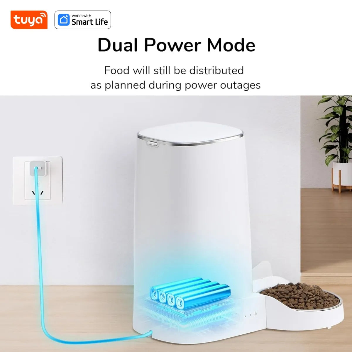 Distributeur automatique 4L WiFi avec contrôle par application pour 1 ou 2 chats et chiens