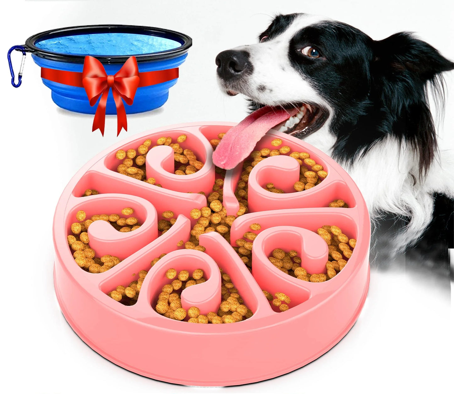 Gamelle anti-glouton pour chien – Antidérapante, grands et petits chiens