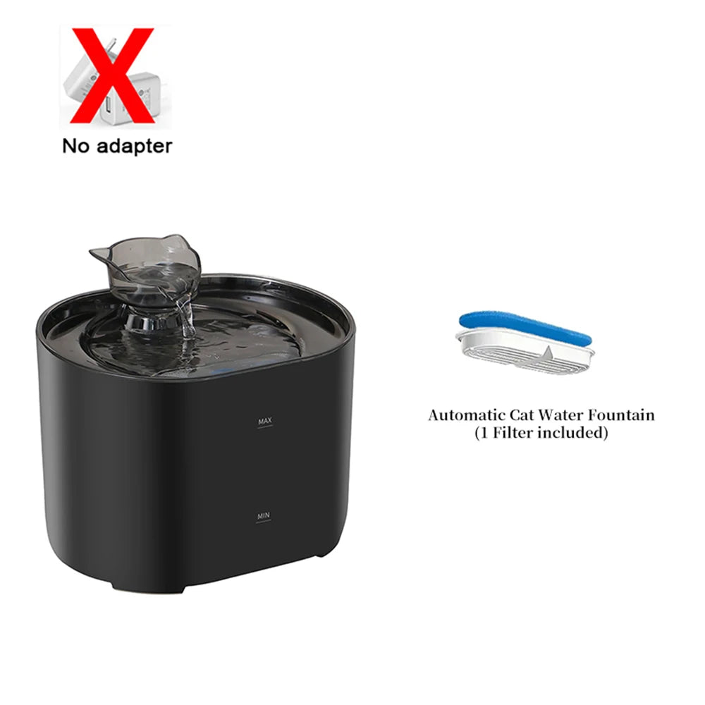 Cat Water Fountain Auto Recirculate Filtering Cats Dog Water Dispenser USB Electric Mute Pump Cat Ear Pet Cats Drinking Fountain