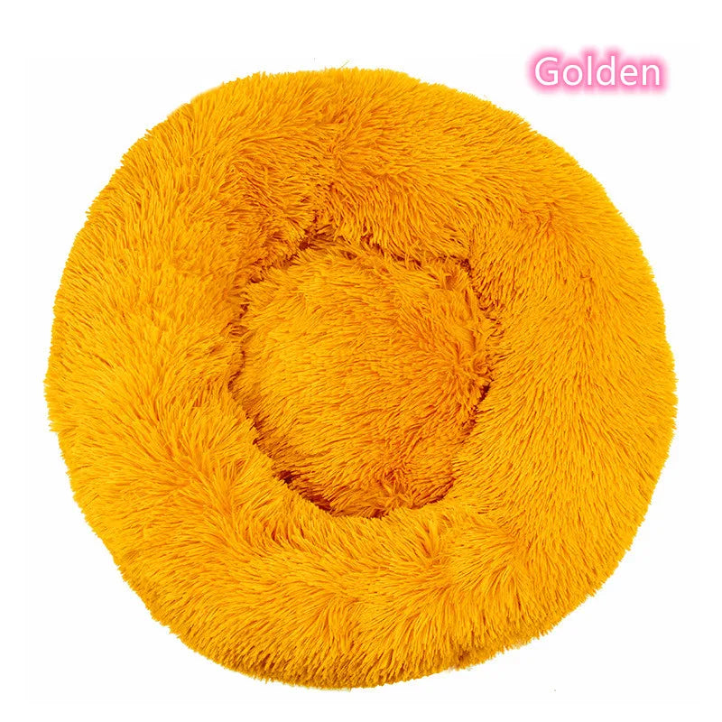 Lit donut super doux lavable pour chat et chien — confort hivernal optimal