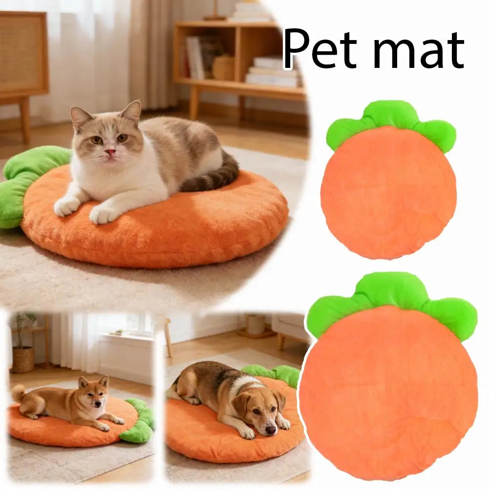 Washable Pet Bed Mat, Washable Cat Cushion, Soft Warm Carrot Shaped Cat Cushion with High Elastic for Small Medium Pets Sleeping