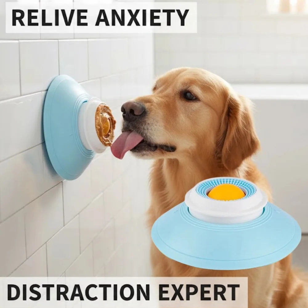 Balle à lécher anti-glouton pour chien et chat – Apaisante, anti-anxiété