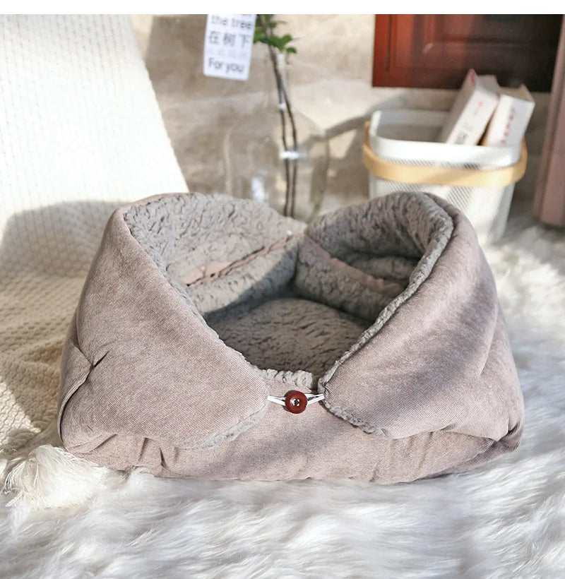 Tapis lit chaud multifonction pliable pour chat et petit chien — coussin intérieur toutes saisons