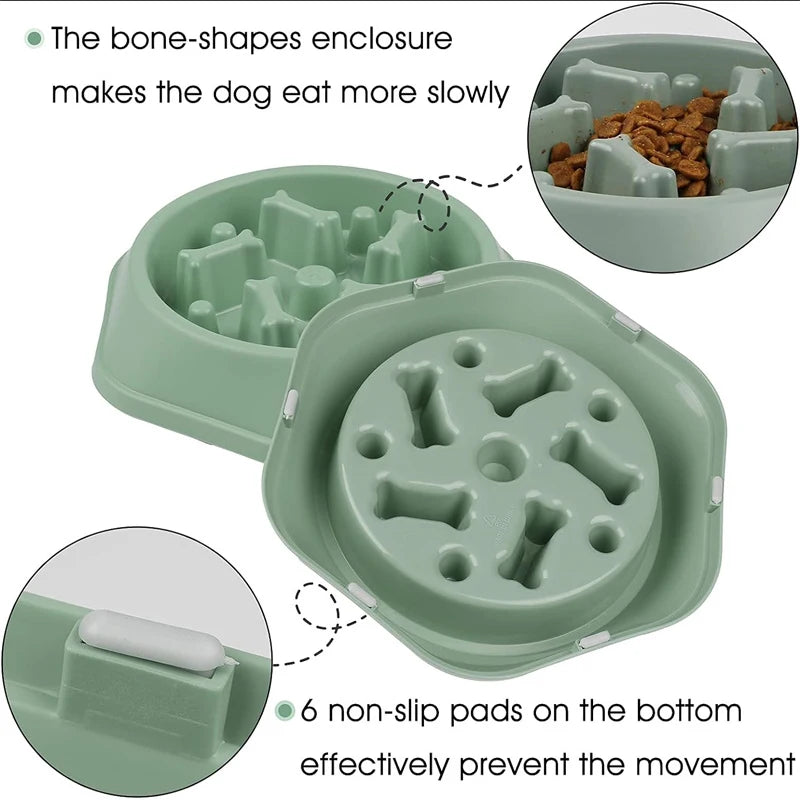 Slow Feeder Puzzle Bowl for Small to Medium Dogs – Non-Slip
